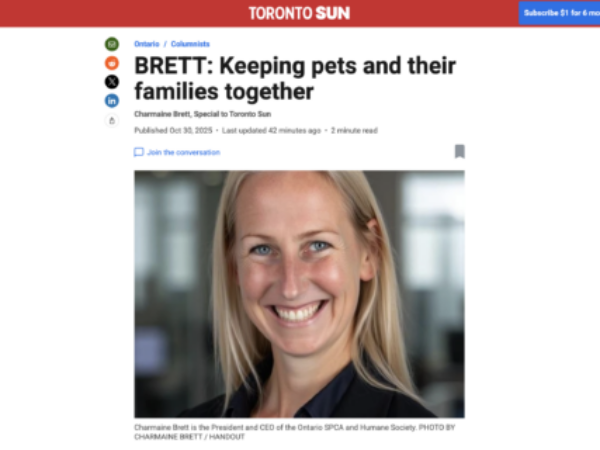 Toronto Sun article with Charmaine